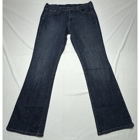 Levis Women's Dark Wash Bootcut Blue Denim Jeans - Size 12M (34x31.5) - Picture 1 of 6
